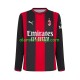 Camisola AC Milan Homem Equipamento Primeiro 2026-2027 Manga Comprida